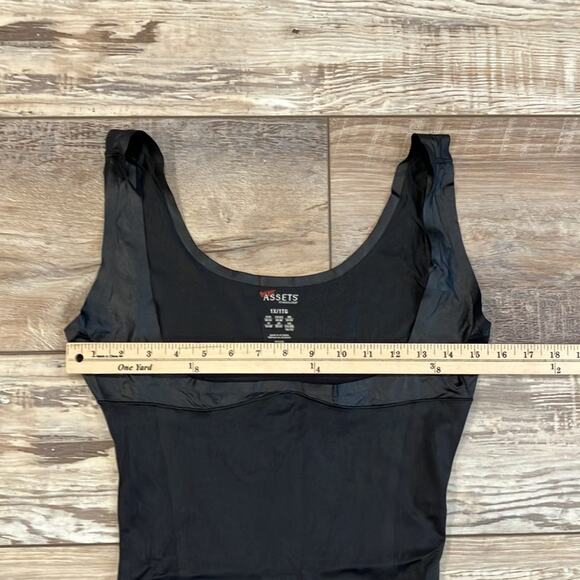 SPANX ASSETS Plus Size Black Open Bust Tummy Control Shapewear Dress 1X - Picture 5 of 9